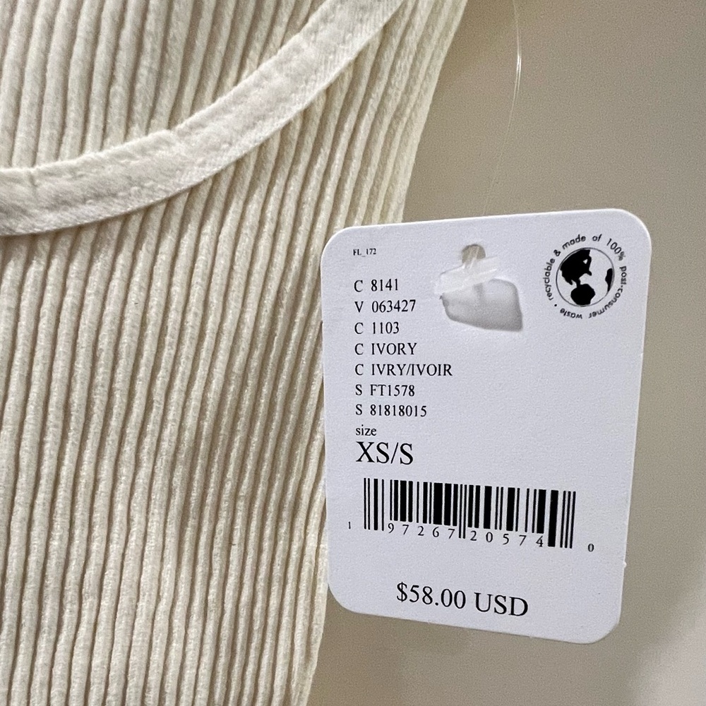 Free People Meg Seamless Bodysuit Ivory NWT - Picture 10 of 12